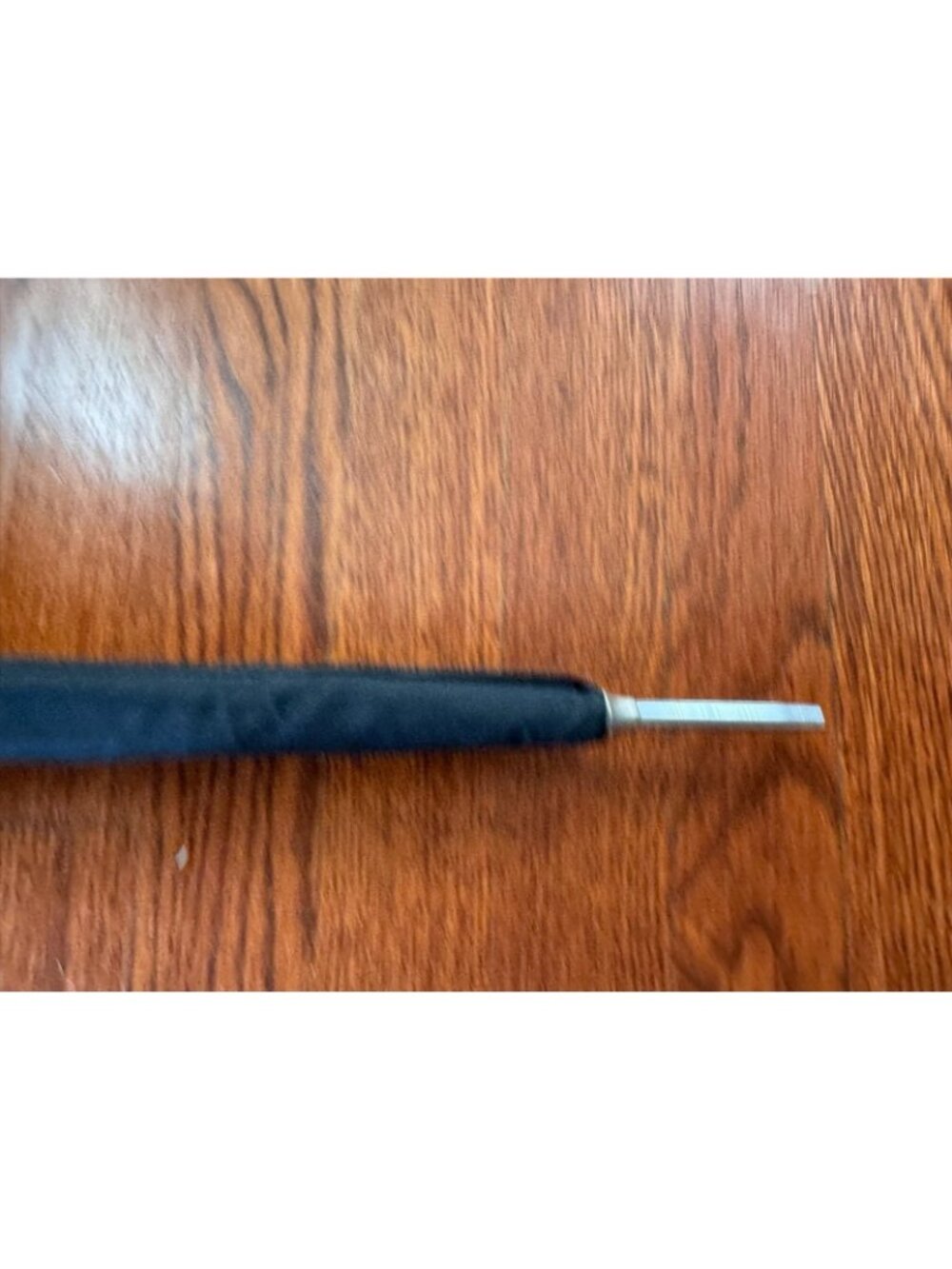 VTG Black Umbrella Parasol Embossed Crook Handle Made In Italy 3ft - Picture 6 of 13